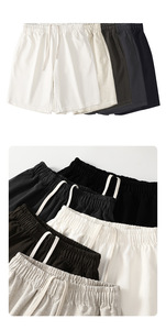 Nuevos shorts Bermuda de verano estilo streetwear, vintage, corte americano, unisex, estampado de leopardo, de algodón tejido, oversize, doble cintura - Product Image 6