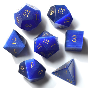 Juego de mesa de dados de piedra al por mayor dados de ojo de gato de cristal Rosa dados multifacéticos mazmorras <span class=keywords><strong>y</strong></span> <span class=keywords><strong>dragones</strong></span> para Prg Dm <span class=keywords><strong>y</strong></span> Jugador - Product Image 3