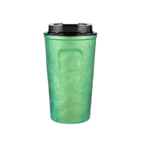 Mug à café en titane, mug thermique à double paroi isolé avec couvercle anti-fuite, 400 ml, pour le camping en plein air, la randonnée, les voyages