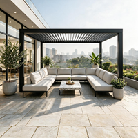 Pergola bioclimatique motorisée à lames orientables, moderne et écologique, pour jardin, terrasse, balcon