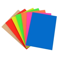 Papier autocollant fluorescent imprimable A4, étiquettes d'expédition découpées à la forme, colorées, pour imprimantes laser et jet d'encre, promotion en supermarché