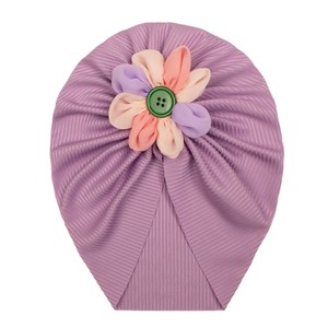 Bonnet Bébé Xiximi à Boutons et Fleurs, Vêtements pour Nouveau-né, Chapeau Confortable d'Hiver pour Bébé, Bonnet à Enfiler - Product Image 5
