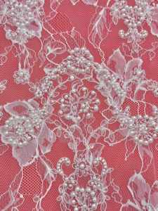 Luxe blanc mariée 3m cils dentelle broderie Tulle dentelle <span class=keywords><strong>tissu</strong></span> élégant mariage français Chantilly maille dentelle <span class=keywords><strong>tissu</strong></span> <span class=keywords><strong>robe</strong></span> femmes - Product Image 4