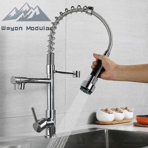 Robinet de cuisine Wayon en acier inoxydable SUS304 avec douchette extractible à ressort, double sortie pour eau potable, modè<span class=keywords><strong>le</strong></span> CE CUPC WW-CFLT-01057 - Product Image 1