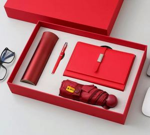 Coffrets cadeaux FUXI, coffret cadeau d'affaires de luxe, carnet en cuir A5, gobelet isotherme, stylo en métal, kit de bureau haut de gamme, personnalisable - Product Image 4
