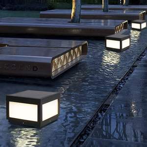 <span class=keywords><strong>Noyo</strong></span> LED Acier Inoxydable Clôture Pont Cap Lumière Colonne Lampe pour Surface Plate Patio Jardin lumière - Product Image 4