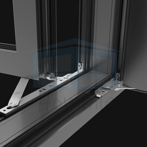 Fenêtre à auvent en aluminium triple vitrage insonorisée, étanche et écoénergétique de l'usine de Foshan - Product Image 4
