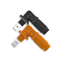 Connecteur haute intensité 200A 120V monophasé pour stockage d'énergie, boîtier en nylon PA66 IP67, trous filetés, étanche, prise mâle/femelle