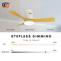 Ventilateur de plafond moderne avec lumière, 6 vitesses de vent, CCT et DIM, 42 pouces, télécommande, moteur BLDC, lampe ventilateur