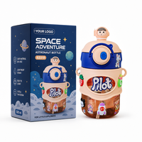 Bouteille d'eau pour enfants 550 ml (18 oz) avec paille, sans BPA, anti-fuite, tasse à bec portable en PC, bouteille de sport pour l'école et les activités sportives