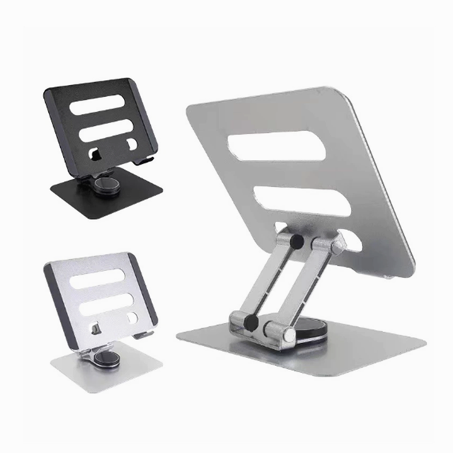 2026 New Ergonomic Foldable Metal Tablet Stand Adjustable 360-Degree Rotating Laptop Stand Holder