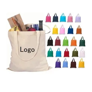 Eco-friendly Reusable Calico Shopping Tote 100% Natural Organic Cotton Canvas Bag