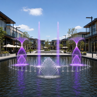 Système de spectacle aquatique chorégraphié pour lacs, fontaines et bassins, en acier inoxydable, avec LED RGB IP68 et laser, pour scène de performance et IA