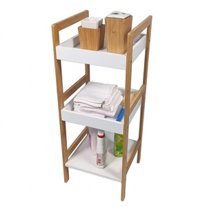 Etagere de rangement en <span class=keywords><strong>bois</strong></span> de marque privée, étagères de salle de bain, support de <span class=keywords><strong>douche</strong></span>, Caddy réglable, étagères de salle de bain en bambou à 3 niveaux - Product Image 1