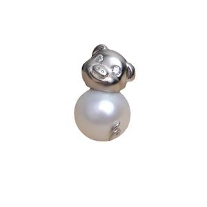 Pendentif en argent S925 Wenchi avec perle baroque et motif cochon du zodiaque Alien Xiang pour femme, accessoires de bijoux DIY, modèle 13761 Chine - Product Image 5