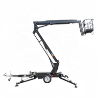 Plateforme élévatrice électrique tractable OFY 200Kg 300Kg avec panier de travail, nacelle télescopique, hauteur de travail 24m, rotation 360°