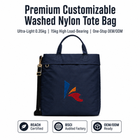 Sac fourre-tout classique robuste de grande capacité 20L, base renforcée en nylon 100% recyclé, boucle robuste, double couche