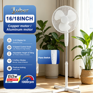 Ventilateur oscillant électrique en plastique de 16 pouces de haute qualité pour l'été, durable, pour usage domestique et hôtelier, vente en gros - Product Image 1