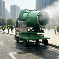 Canon à brouillard sur roues pour une mobilité flexible dans les zones de construction et industrielles