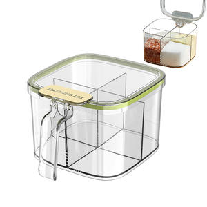 Boîte à condiments scellée à 4 compartiments pour le sel, les épices et le poivre en poudre. - Product Image 1