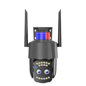 New Arrival 6MP 10X Zoom PTZ Dual Lens Camera Two-way Live Talk Monitoring Imaging without Delay HD Outdoor Camera