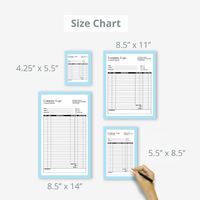Bon de commande personnalisé, reçu, facture, duplicata, papier sans carbone