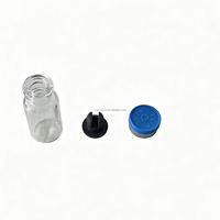 Precio de Fábrica, Frascos de Vidrio para Infusión de Cuidado de la Piel de Guangdong, 3ml/5ml/10ml, Cilíndricos, con Tapón de Goma y Tapa de Rosca de Plástico (Etiquetas Incluidas)