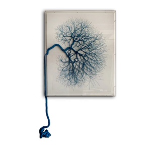 Tùy Chỉnh Hot Bán Bông Chủ Đề Tác Phẩm Nghệ Thuật Trừu Tượng Màu Xanh Cây 3D Tường Nghệ Thuật Với Acrylic Khung Trừu Tượng Trang Trí Nội Thất Handmade Hiện Đại - Product Image 1