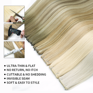 Extensiones de Cabello Humano Rubio Virgen para Genius Wefts, Dispositivo de Extensiones de Cabello, Extensiones de Cabello de Alta Calidad, Trama Híbrida - Product Image 6