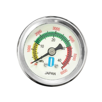 40mm Back Connection 40Mpa Pressure Gauge Stainless Steel Glycerine or Silicone Oil Fillable Manometer