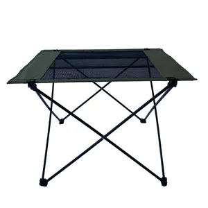 Moderno 600D Oxford Nylon maglia tavolo portatile e semplice pieghevole per campeggio all'aperto spiaggia parchi pic-nic