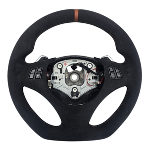 Volant de direction en Alcantara marron avec bande supérieure pour BMW E90 E91 E92 E93 Série 3 - Produits phares - Product Image 1