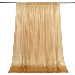 Bán buôn sequin Backdrop curtain, ảnh cưới Backdrop sequin Backdrop rèm cửa cho các bên, long lanh vàng Backdrop 8ft