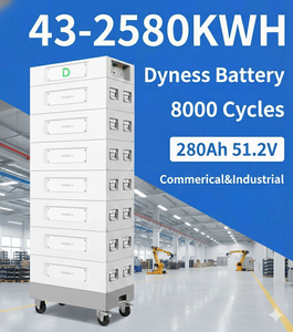 Dyness Stack280 İstiflenebilir Lifepo4 100kwh 1mwh 2mwh Pil 8000 Döngü Ömrü ile Küçük Endüstriyel ve Ticari Enerji Depolama Sistemi için - Product Image 1