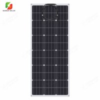 Module de panneau solaire flexible monocristallin OEM 100W 18V à Vmp élevé, anti-ombre, pour système de production d'énergie domestique en zone isolée