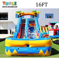 Toboggan aquatique gonflable en PVC de qualité commerciale de 16 pieds de haut à vendre
