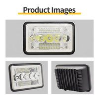 HYNBYZJ 4x6 pouces 45W Barre de travail LED tout-terrain Cube Wrangler Phare carré Angel Eye Feux de route et de croisement Lumière modifiée pour tout-terrain