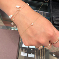 Bracelet de luxe en argent 925 avec breloque fer à cheval et zircone cubique, vente en gros, idéal pour cadeau ou fête