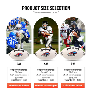 ลูกบอลรักบี้คุณภาพสูงมาตรฐานอเมริกัน ปี 2026 สำหรับการแข่งขัน ขายดี ราคาประหยัด ผลิตจากวัสดุ PVC - Product Image 5