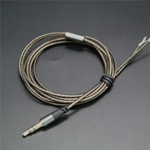 Mp3 Headphone Cable Copper Plated <b>Silver</b> <b>Wire</b> Diy Semi Finished Atmospheric Smoky Gray Audio Cable - Product Image 2