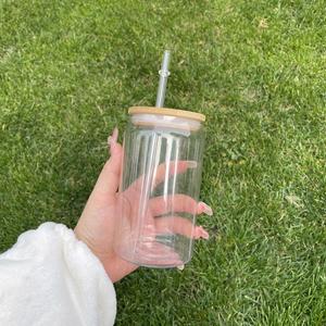 Gobelet réutilisable transparent et mignon en acrylique pour enfants, en forme de canette, 20 oz et 16 oz, avec couvercles en bambou pour transfert UV DTF - Product Image 4
