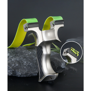 Tirachinas <span class=keywords><strong>de</strong></span> Acero <span class=keywords><strong>de</strong></span> Alta Calidad con Cabezal Extendido <span class=keywords><strong>de</strong></span> 25 mm para Caza y <span class=keywords><strong>Tiro</strong></span> al Aire Libre con Banda <span class=keywords><strong>de</strong></span> Goma Plana - Product Image 4