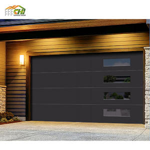 CHI fiable isolé en acier taille personnalisée noir haute valeur <span class=keywords><strong>R</strong></span> porte de Garage à rupture thermique livraison rapide pour porte de Garage Villa - Product Image 3