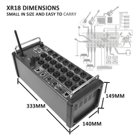 Haute qualité XR18 18 canaux pour conférence maison Portable Pro Audio Power mélangeur de son numérique
