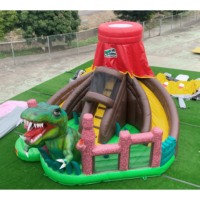 Parc d'attractions gonflable sur le thème du dinosaure dragon, aire de jeux extérieure, trampoline gonflable, château gonflable pour enfants