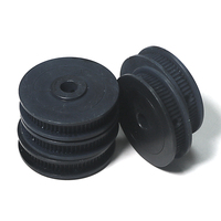 Poulie de distribution 2GT G2M 64 dents, alésage 8mm, roue synchrone GT2 noire oxydée pour courroie de 6mm, pièces d'imprimante 3D