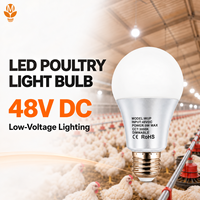 Éclairage pour élevages de poulets 5W 48V DC IP67 Éclairage LED étanche pour volailles avec luminosité réglable pour poulaillers de poulets de chair, de poules pondeuses et de reproducteurs