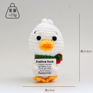 Muñeco de lana de pato amarillo tejido a mano, muy vendido, colgante, lindo y de energía positiva, para regalos y decoraciones de fiestas - Product Image 5