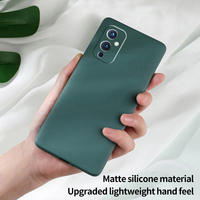 Étui de téléphone portable de luxe en silicone liquide de haute qualité, coloré, écologique, antichoc pour OnePlus 9
