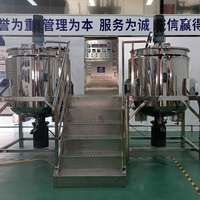 Machine de fabrication cosmétique 500L *2, agitateur mélangeur pour crème corporelle, équipement de mélange pour shampoing et savon liquide, cuve de mélange